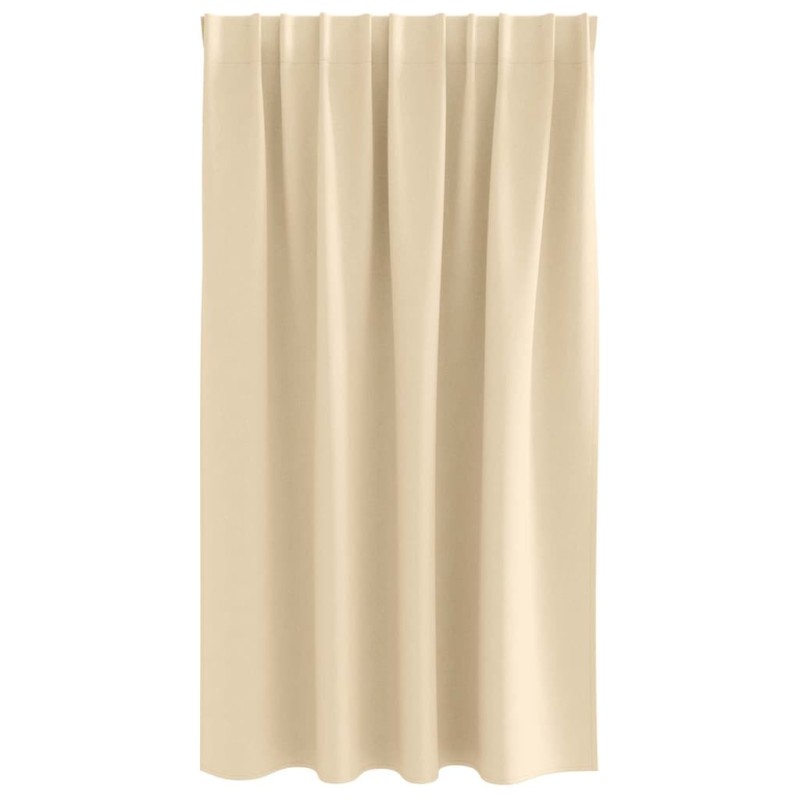 Rideaux avec des rideaux 2 pcs Crème 140 x 140 cm Polyester 