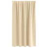 Rideaux avec des rideaux 2 pcs Crème 140 x 140 cm Polyester 