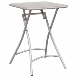 Ensemble de Bistro Pliable 3 Pièces Beige en Acier 