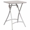 Ensemble de Bistro Pliable 3 Pièces Beige en Acier 