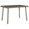 Table basse de jardin rectangulaire gris 60x40x37 cm rotin 