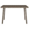 Table basse de jardin rectangulaire gris 60x40x37 cm rotin 