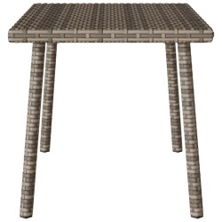 Table basse de jardin rectangulaire gris 60x40x37 cm rotin 