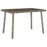 Table basse de jardin rectangulaire gris 60x40x37 cm rotin 