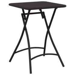 Set de Bistro Pliable 3 Pièces en Acier Anthracite 