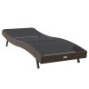 Chaise longue 1-personne Marron 197 x 70 x 82 cm Poly rotin 
