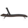 Chaise longue 1-personne Marron 197 x 70 x 82 cm Poly rotin 
