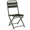 Set de bistrot pliant 3 pièces vert foncé en acier 