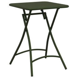 Set de bistrot pliant 3 pièces vert foncé en acier 