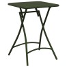Set de bistrot pliant 3 pièces vert foncé en acier 