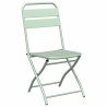 Set de Bistro Pliable 3 Pièces Vert Clair en Acier 
