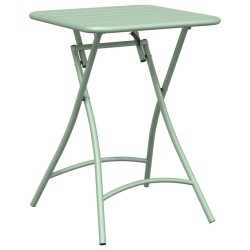 Set de Bistro Pliable 3 Pièces Vert Clair en Acier 