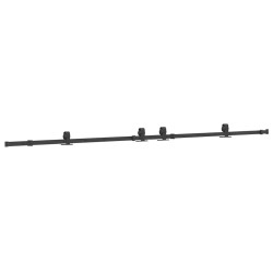 Kit de quincaillerie de porte coulissante 305 cm acier noir 