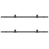 Kit de quincaillerie de porte coulissante 305 cm acier noir 