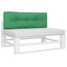Coussin de palette vert 120x40x12 cm tissu 