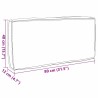 Coussin pour Dossier Noir 80x40x12 cm - Tissu Oxford 