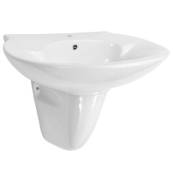 Lavabo mural céramique blanc 690x520x210 mm 
