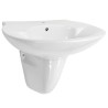 Lavabo mural céramique blanc 690x520x210 mm 