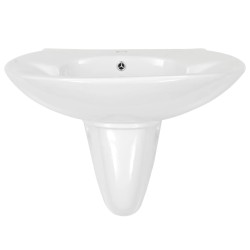 Lavabo mural céramique blanc 690x520x210 mm 