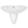 Lavabo mural céramique blanc 690x520x210 mm 