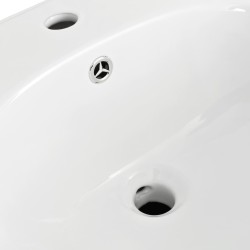 Lavabo mural céramique blanc 690x520x210 mm 