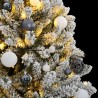 Sapin de Noël artificiel articulé 300 LED et boules 180 cm 