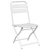 Ensemble de Bistro Pliable 3 Pièces Blanc Acier 