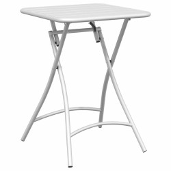 Ensemble de Bistro Pliable 3 Pièces Blanc Acier 