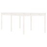 Table de jardin blanc 203,5x100x76 cm bois massif de pin 