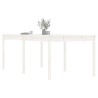 Table de jardin blanc 203,5x100x76 cm bois massif de pin 
