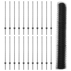 Piquets de clôture 22 pcs U-Channel Gris 120 cm Acier 