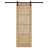 Porte Coulissante avec Kit de Quincaillerie 73.5x211 cm Bois Massif Pin 