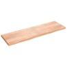 Comptoir de salle de bain marron 200x60x(2-6) cm bois traité 