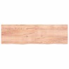 Comptoir de salle de bain marron 200x60x(2-6) cm bois traité 