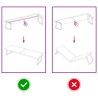 Comptoir de salle de bain marron 200x60x(2-6) cm bois traité 