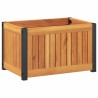 Jardinière 45x30x27,5 cm bois massif d'acacia et acier 