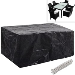 Housses de salon de jardin 2 pcs Rotin 10 œillets 240 x 140 cm 