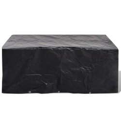 Housses de salon de jardin 2 pcs Rotin 10 œillets 240 x 140 cm 