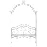 Banc Blanc Métal 121 x 48 x 200 cm Incrustations décoratives 