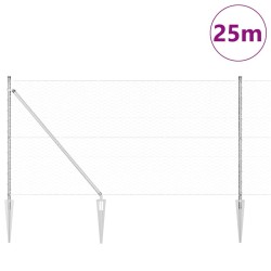 Clôture Hexagonale 1,4x25 m Acier Galvanisé 