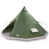 Tente familiale Tipi verte pour 12 personnes, imperméable 