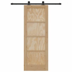 Porte Coulissante avec Quincaillerie 'ORKDAL'Bois Massif en Pin 