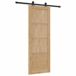 Porte Coulissante avec Quincaillerie 'ORKDAL'Bois Massif en Pin 