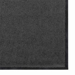 Tapis d'entrée rectangulaire anthracite 90x150 cm 