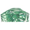 Coussin pour banc, motif feuilles, 200 x 40 x 8 cm, en tissu Oxford. 