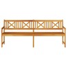 Banc de jardin 220x56x90 cm en bois massif d'acacia 