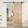 Porte coulissante avec quincaillerie 78x202 cm en bois massif de pin 