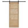 Porte coulissante avec quincaillerie 78x202 cm en bois massif de pin 