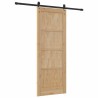 Porte coulissante avec quincaillerie 78x202 cm en bois massif de pin 