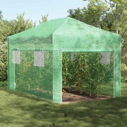 Serre avec toit Vert 290 x 430 x 315 cm Acier 